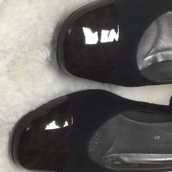 Ara Suede 2” heels. Patent leopard toe. - Picture 2 of 4
